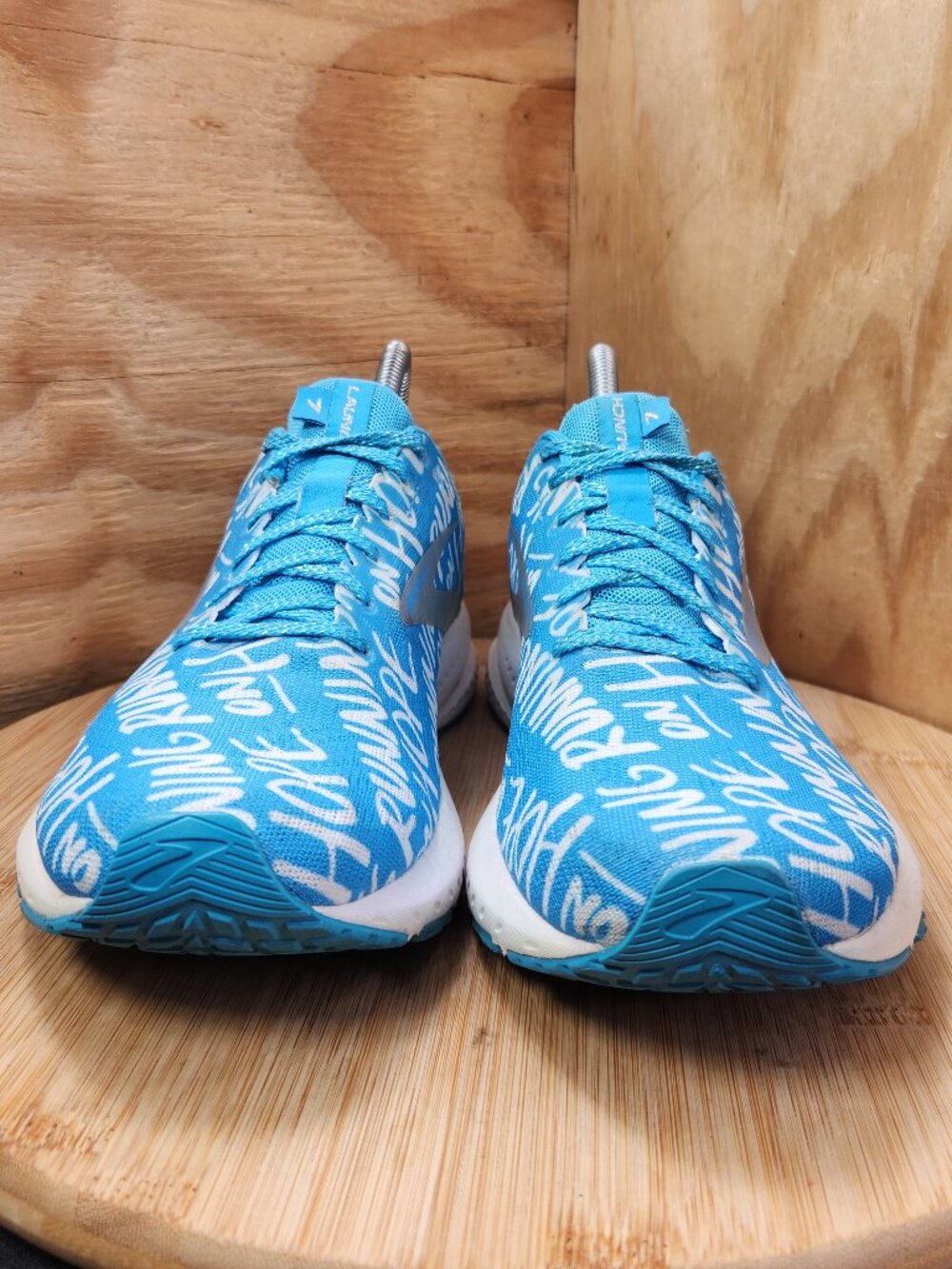 Brooks Launch 7 Womens Blue Running On Hope Brave Like Gabe Shoes Size 8.5 - Picture 2 of 9